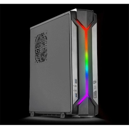 SilverStone Technologies RVZ03W-ARGB Slim Mini-ITx Case With RGB Light Strip; White